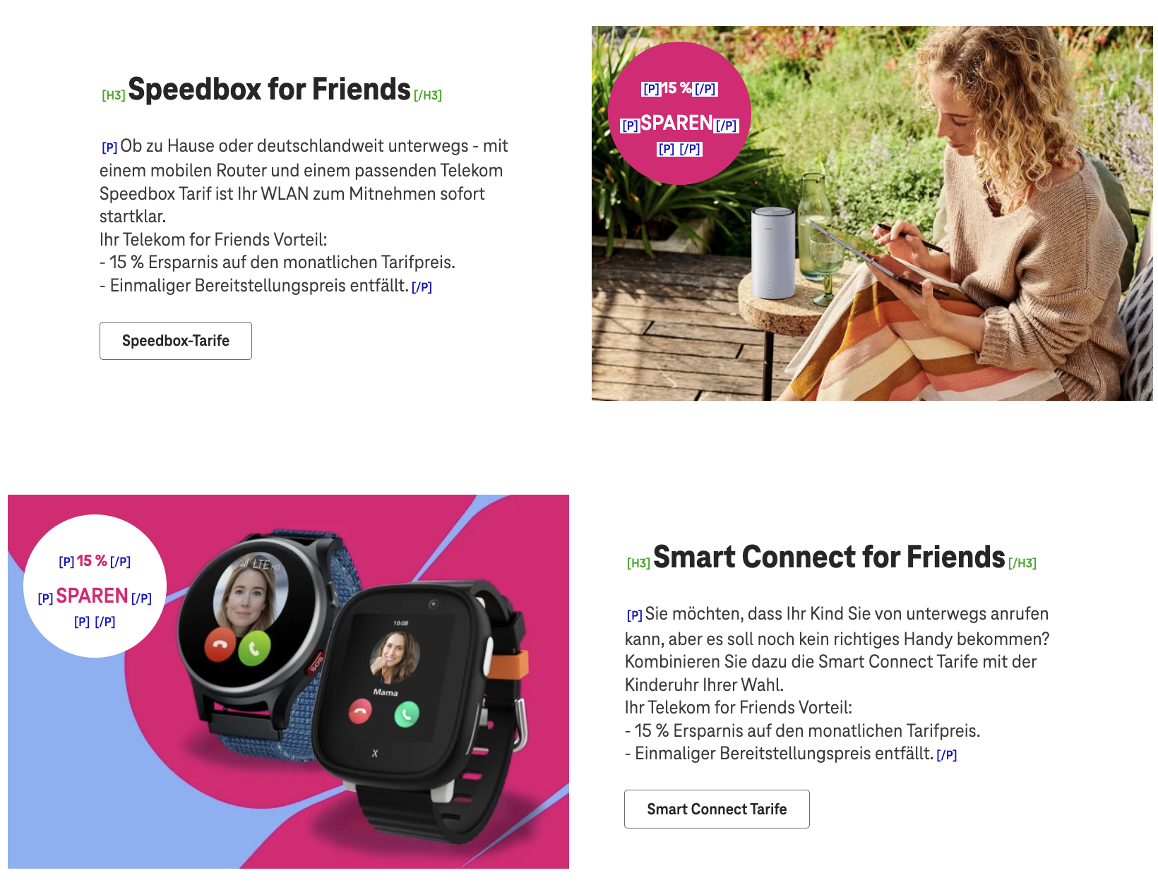 Screenshot for issue: Improper use of semantic HTML list elements