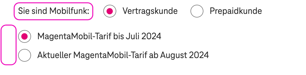 Screenshot for issue: Ländergruppen radio buttons without appropriate labels