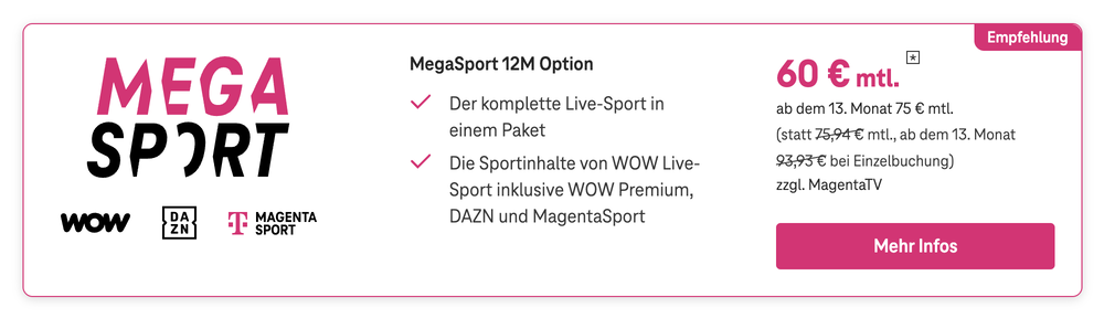Screenshot for issue: &quot;Empfehlung&quot; badge in tariff options section used as but not using live region