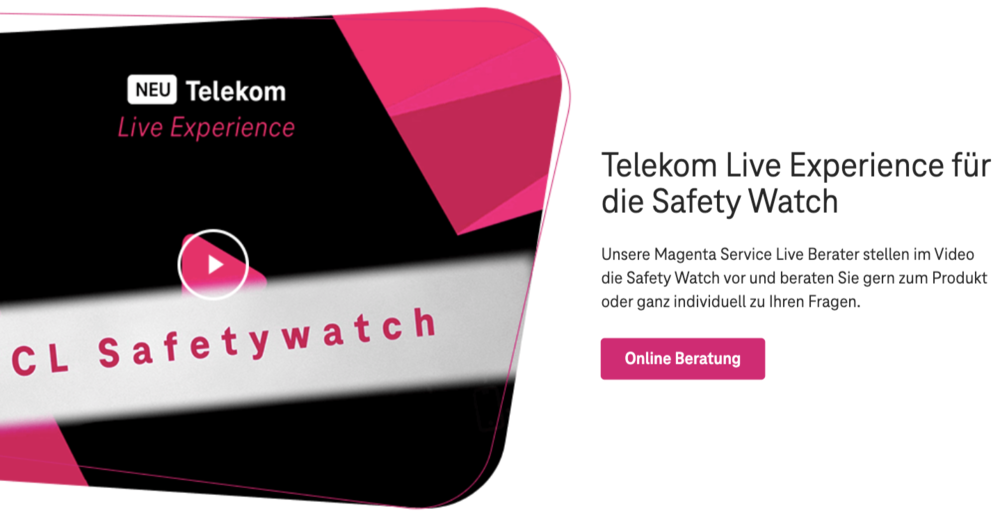 Screenshot for issue: Video &quot;Telekom Live Experience für die Safety Watch&quot; does not provide captions