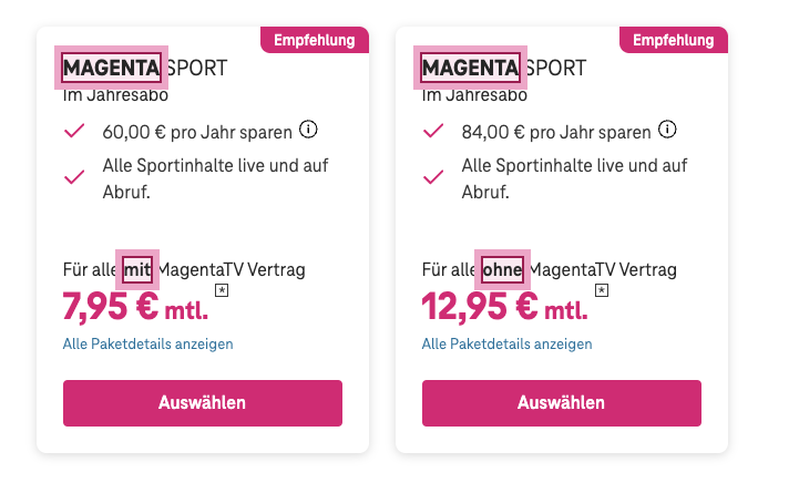 Screenshot for issue: Visual presentation of elements does not match code markup