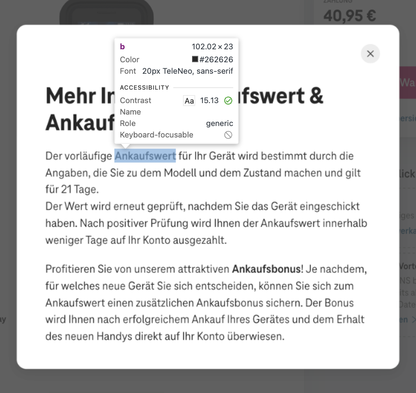 Screenshot for issue: Visual presentation of elements does not match code markup