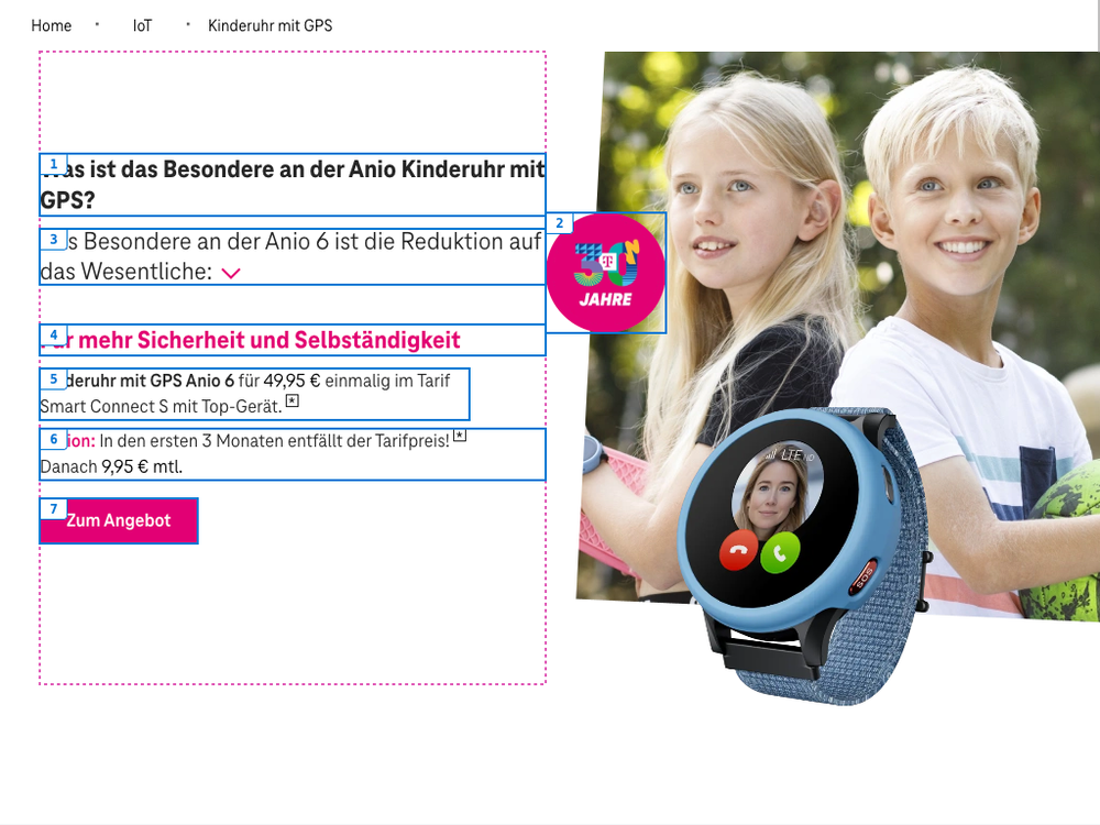 Screenshot for issue: Sequence main heading → badge