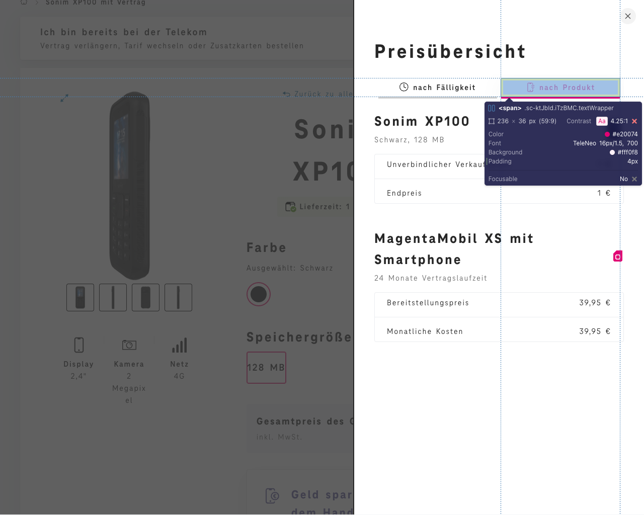 Screenshot for issue: Text content does not have enough color contrast