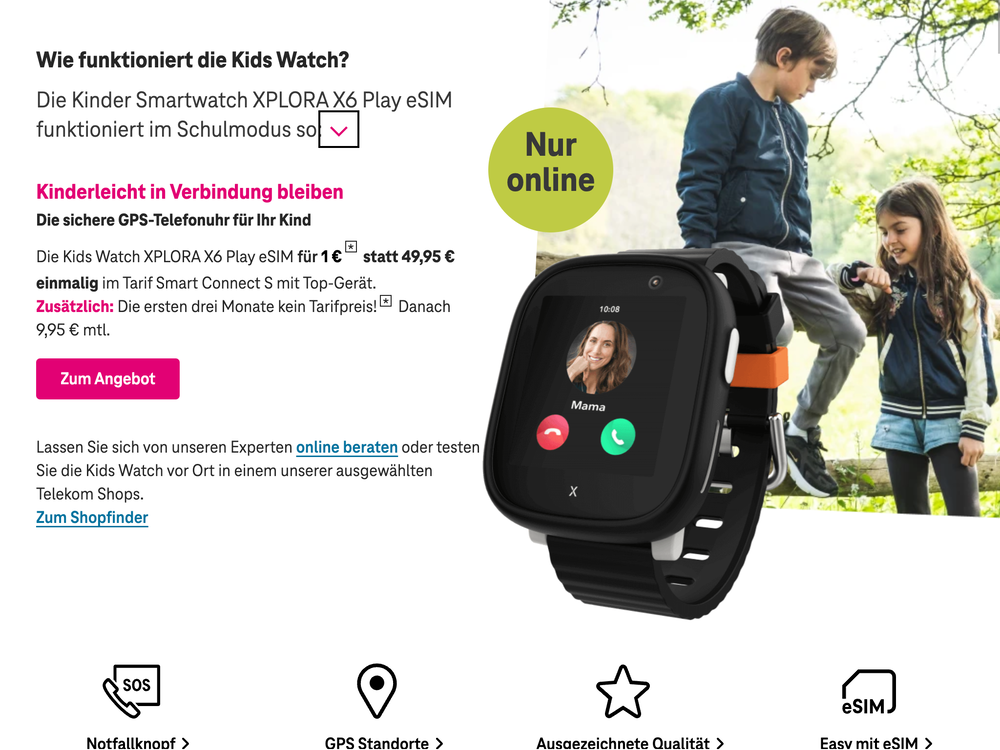 Screenshot for issue: Collapsible in intro section &quot;... funktioniert im Schulmodus so&quot; not keyboard accessible