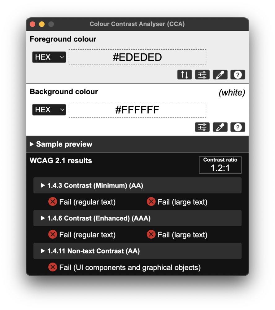 Screenshot for issue: FAQ focus state does not have enough contrast