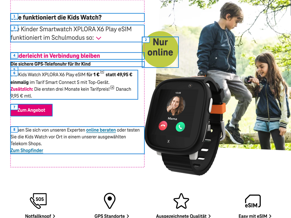 Screenshot for issue: Sequence main heading → badge implies meaning