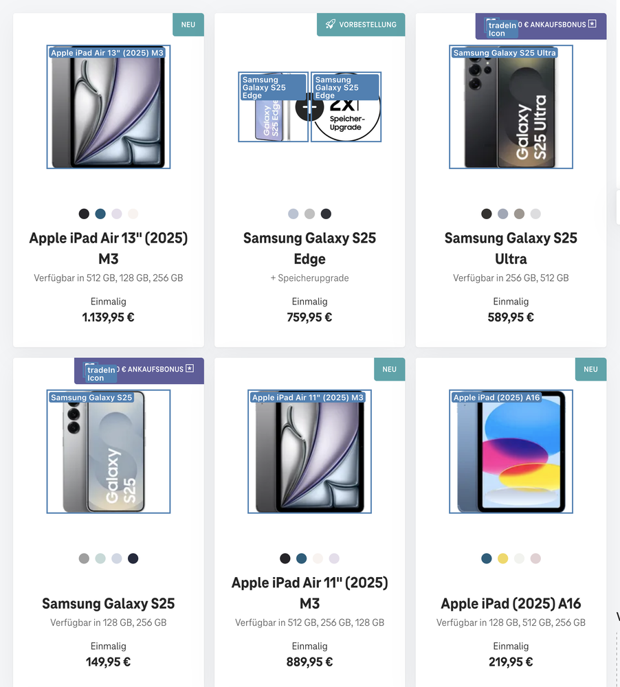 Screenshot for issue: Device images do not have purpose equivalent text alternative