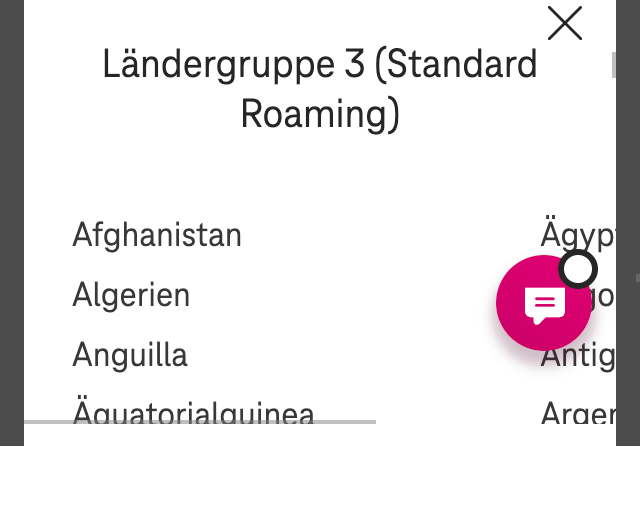 Screenshot for issue: Lists in &quot;Ländergruppe&quot; dialog windows do not reflow