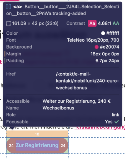 Screenshot for issue: Visible label is not matching interactive element&#x27;s accessible name
