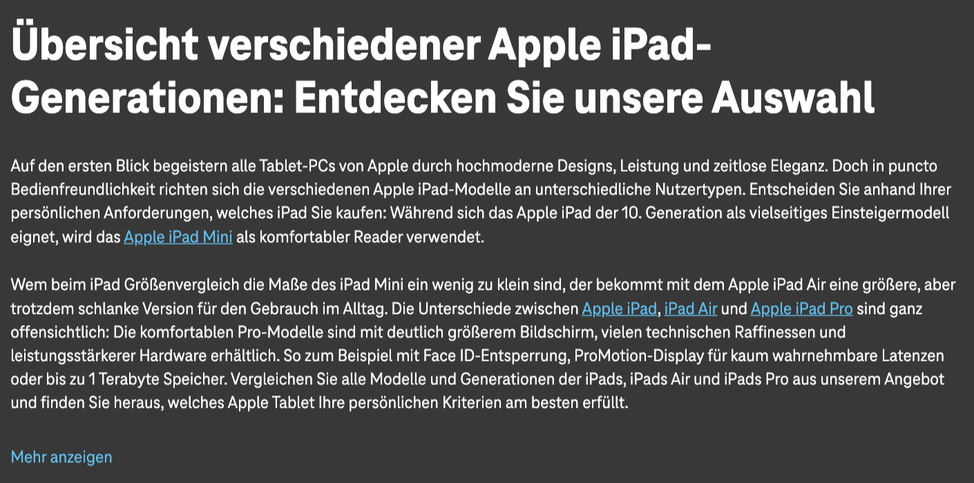 Screenshot for issue: Collapsed content not hidden from assistive technology