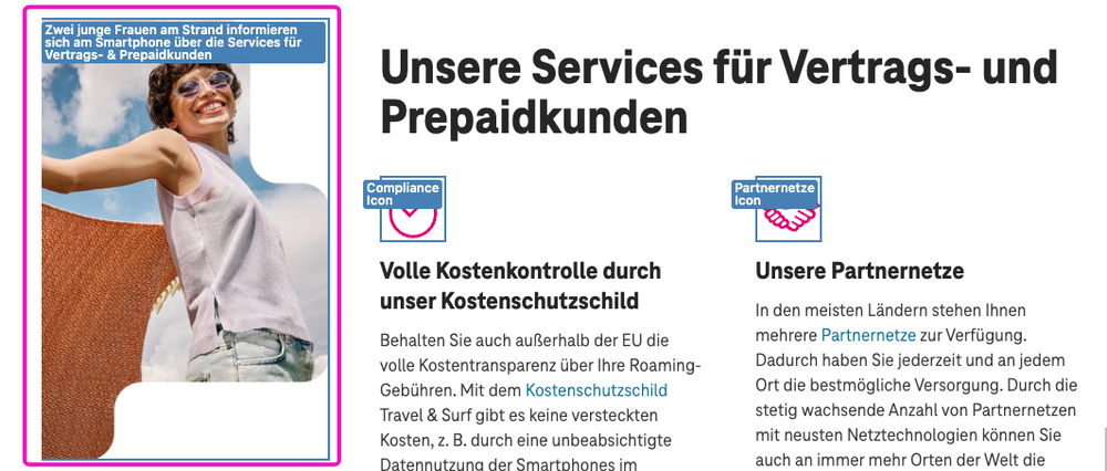 Screenshot for issue: Image text alternative does not serve equivalent purpose