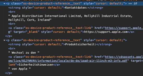 Screenshot for issue: Semantic HTML elements are used for styling or layout purposes