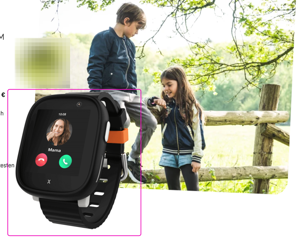 Screenshot for issue: Image &quot;Wie funktioniert die Kids Watch&quot; does not have purpose equivalent text alternative