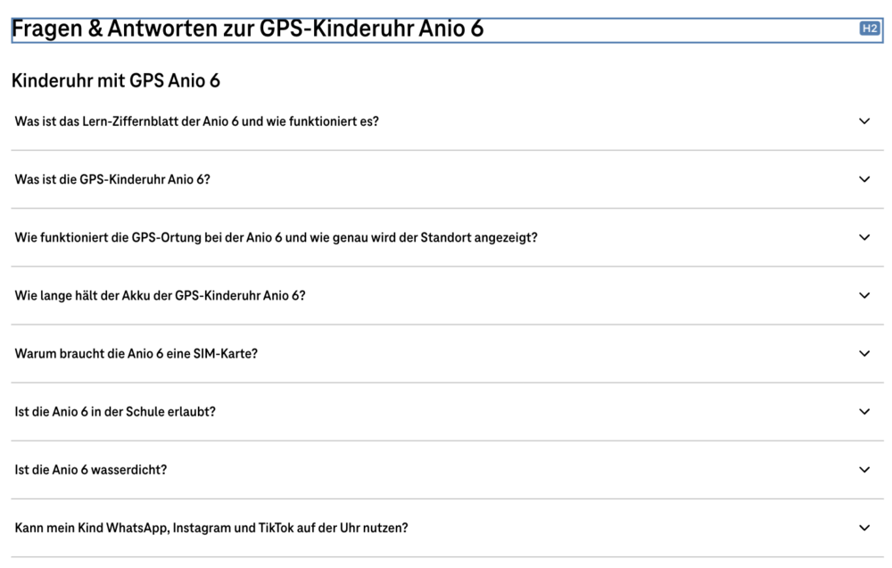 Screenshot for issue: Visually presented heading structure does not match code markup