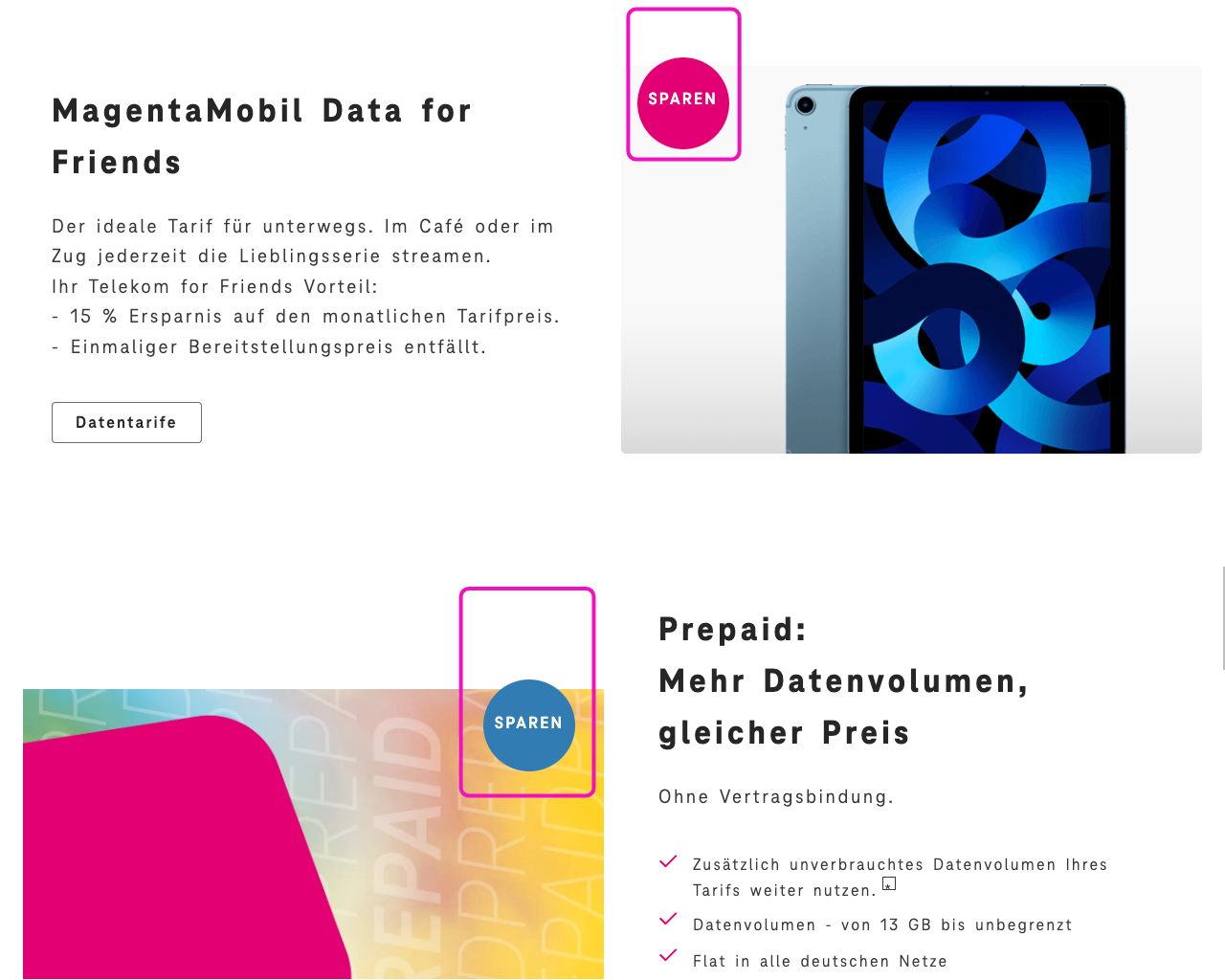 Screenshot for issue: Text content overflows containers with user changed text spacing