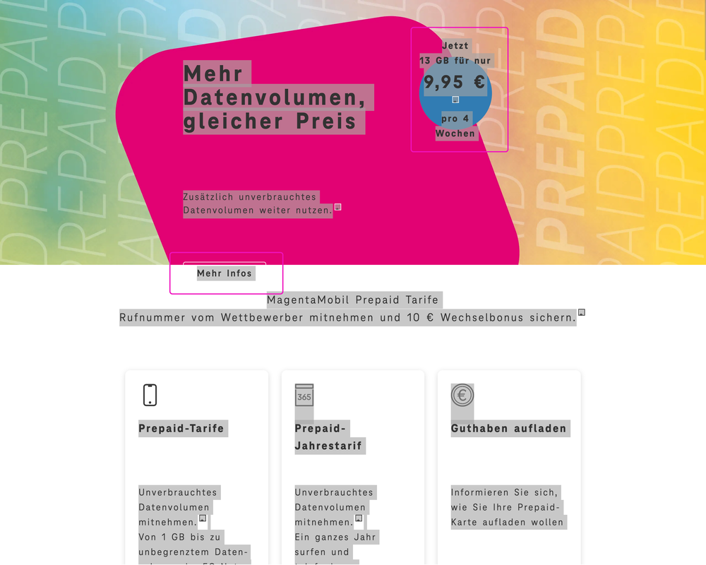 Screenshot for issue: Changing text spacing lets parts of text spill out of their containers