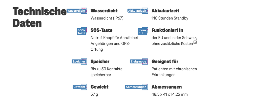 Screenshot for issue: Decorative icons have non-null alt attribute set
