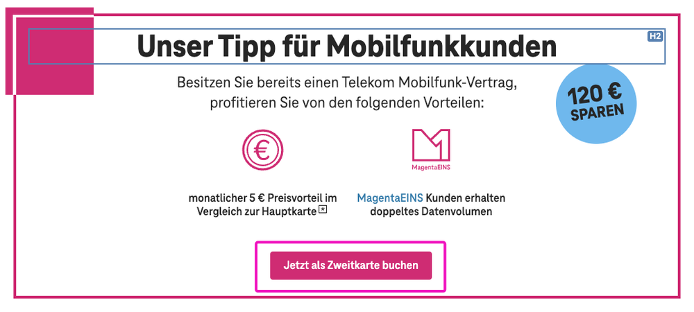 Screenshot for issue: Purpose of link cannot be programmatically determined