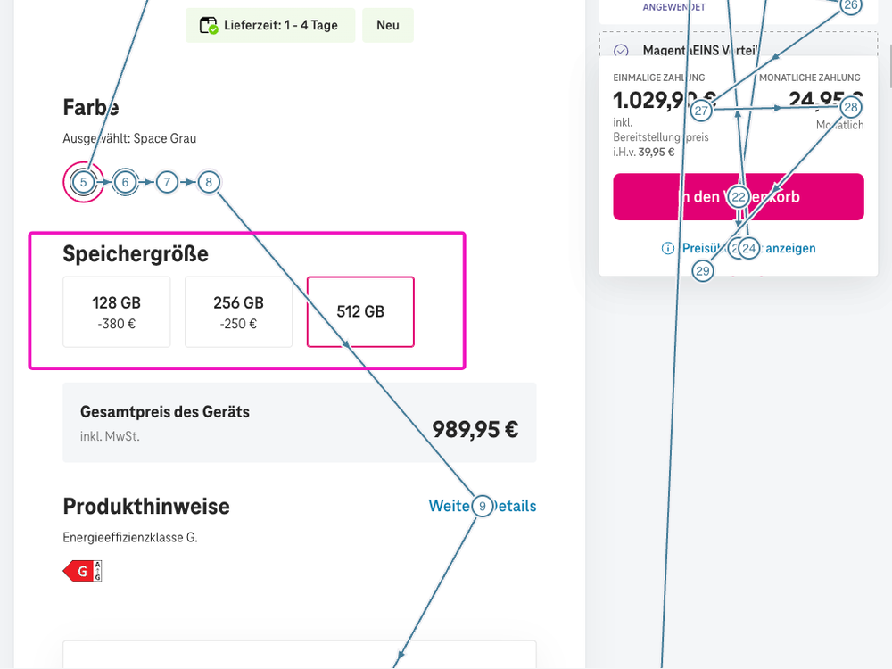 Screenshot for issue: Interactive element, operable by mouse, not accessible by keyboard