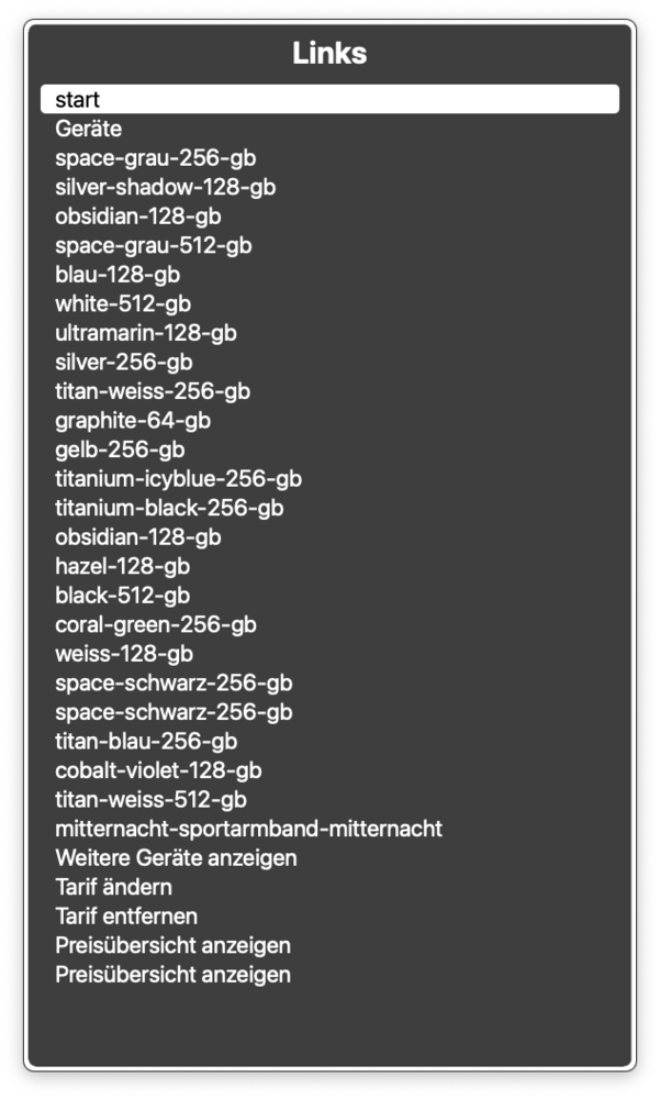 Screenshot for issue: Improper use of semantic HTML
