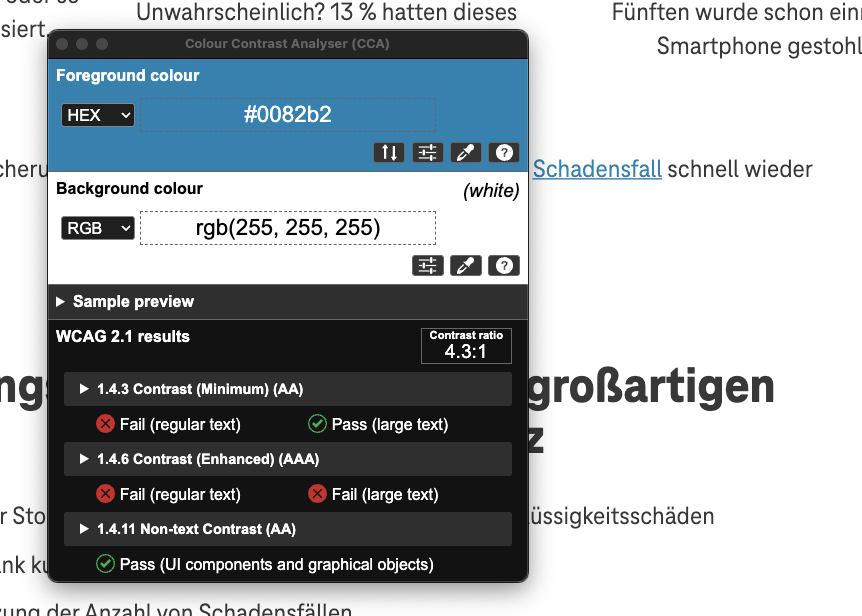 Screenshot for issue: Hovered links&#x27; text content does not have enough color contrast