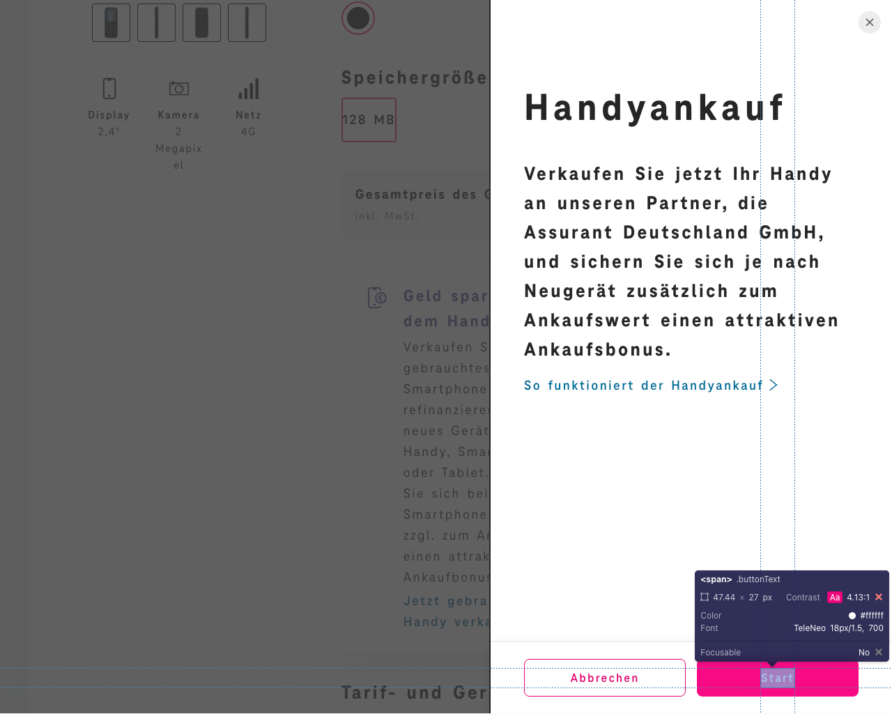 Screenshot for issue: Text content does not have enough color contrast