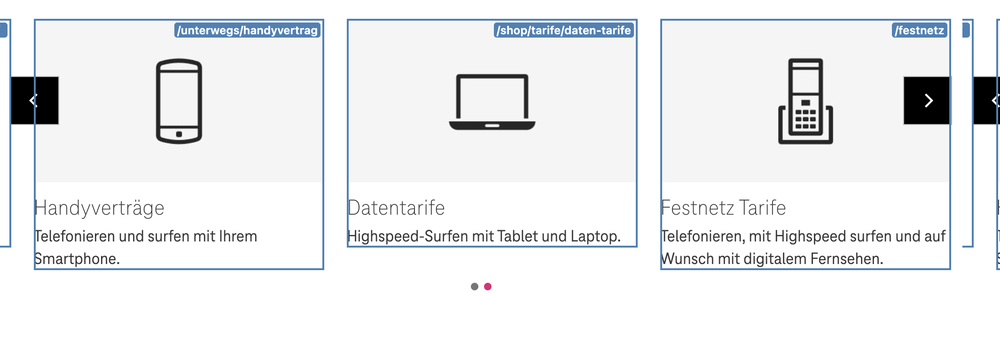 Screenshot for issue: Link purpose in &quot;Tarife&quot; carousel not determinable