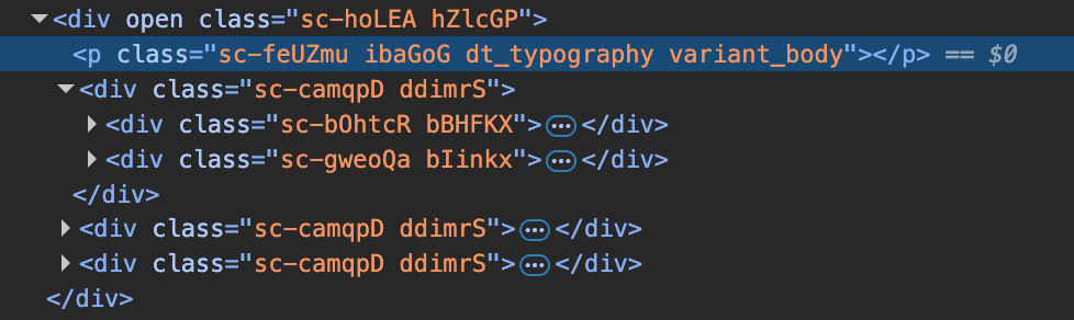 Screenshot for issue: Empty paragraph element found