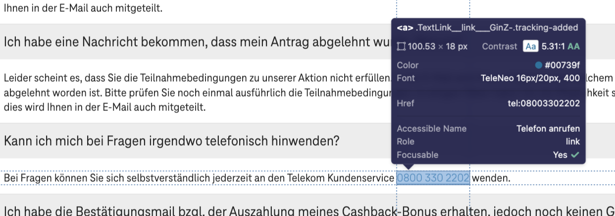 Screenshot for issue: Visible label is not matching interactive element&#x27;s accessible name