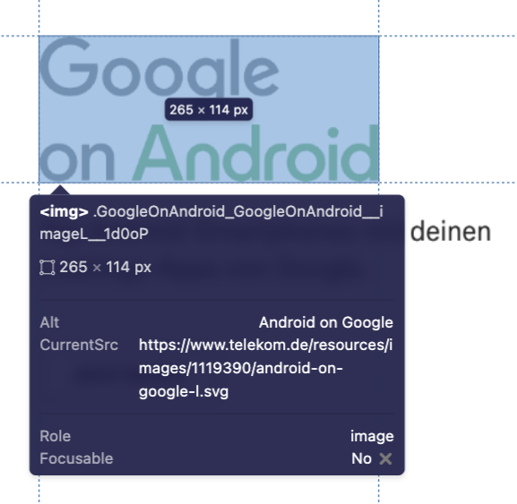 Screenshot for issue: Image text alternative does not serve equivalent purpose