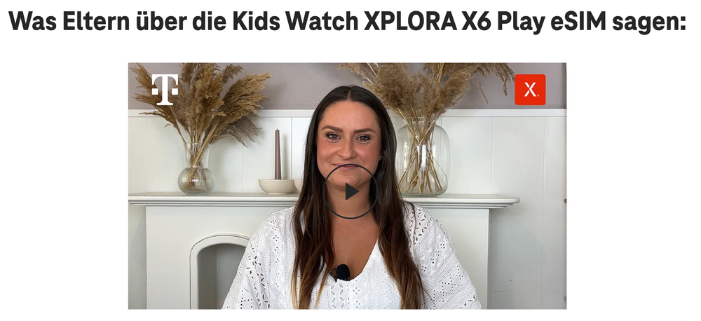 Screenshot for issue: Video &quot;Was Eltern über die Kids Watch XPLORA X6 Play eSIM sagen&quot; does not provide captions
