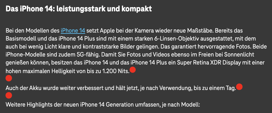 Screenshot for issue: Semantic HTML elements are used for styling or layout purposes