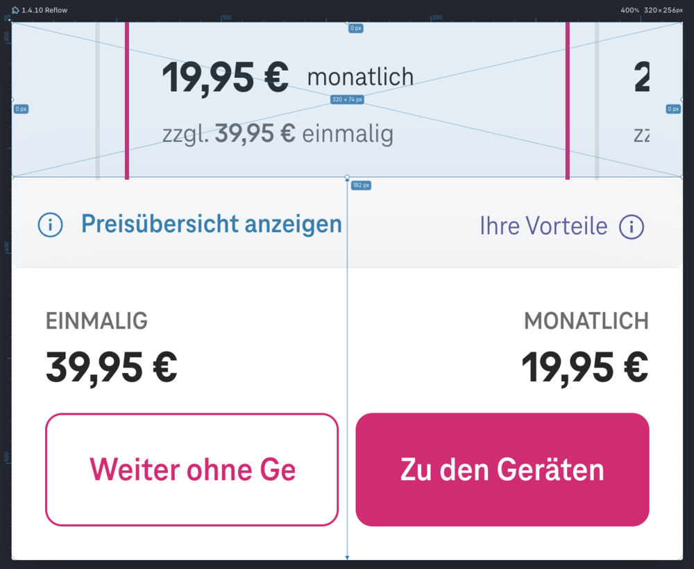 Screenshot for issue: Vertical space on small viewport extremely limited