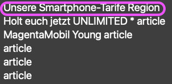 Screenshot for issue: Inconsistent use of landmarks, grouping HTML elements, ARIA attributes