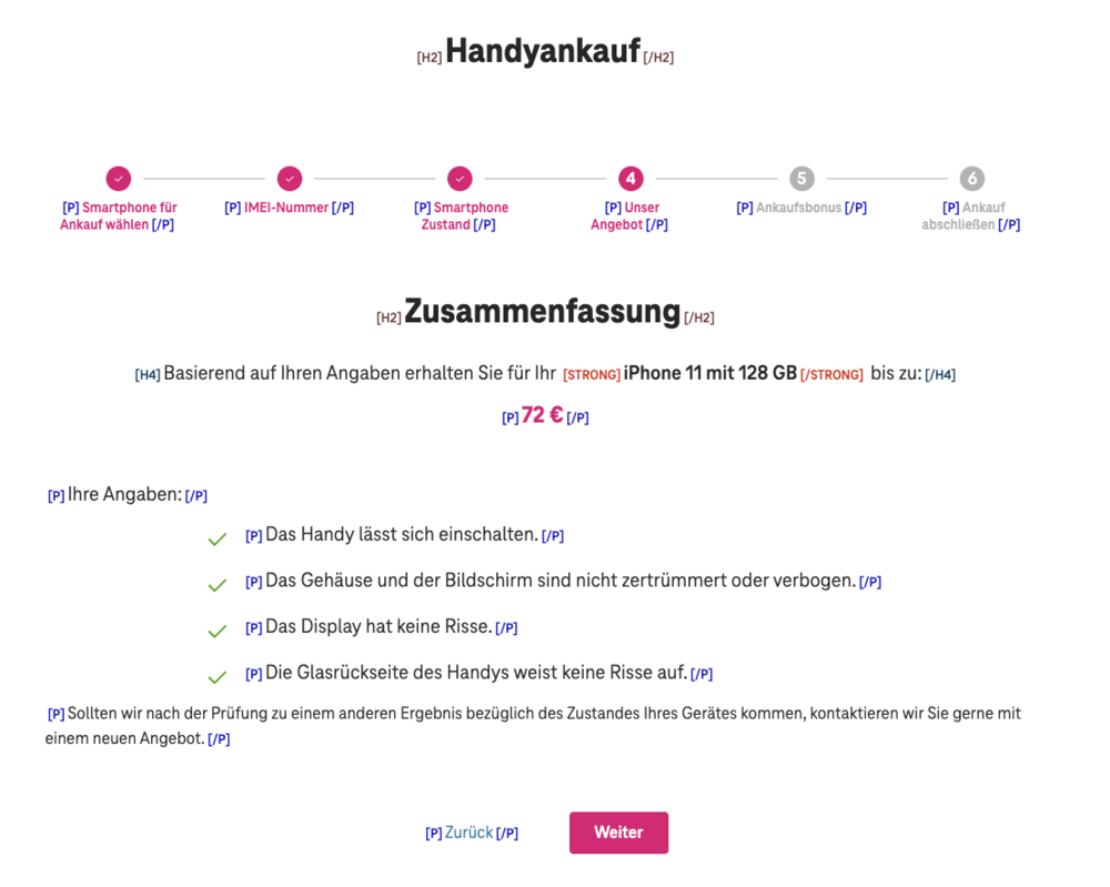 Screenshot for issue: Improper use of semantic HTML list elements