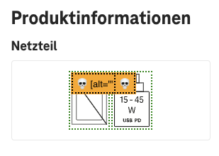 Screenshot for issue: Image text alternative does not serve equivalent purpose