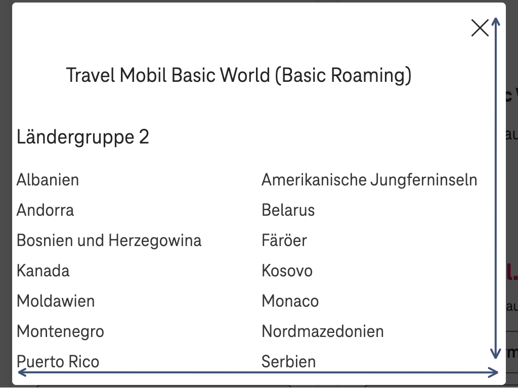 Screenshot for issue: Text content needs two-dimensional scrolling when text is enlarged