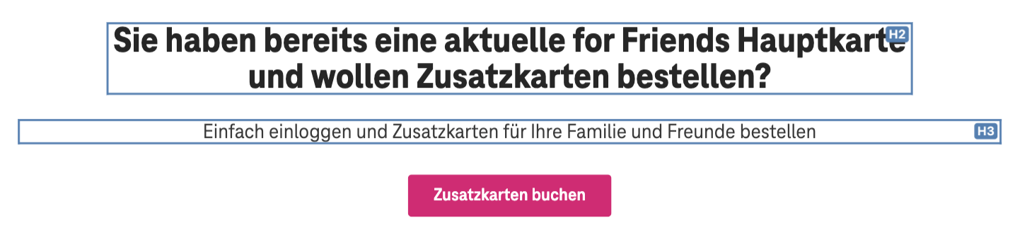 Screenshot for issue: Headings do not accurately describe structured content