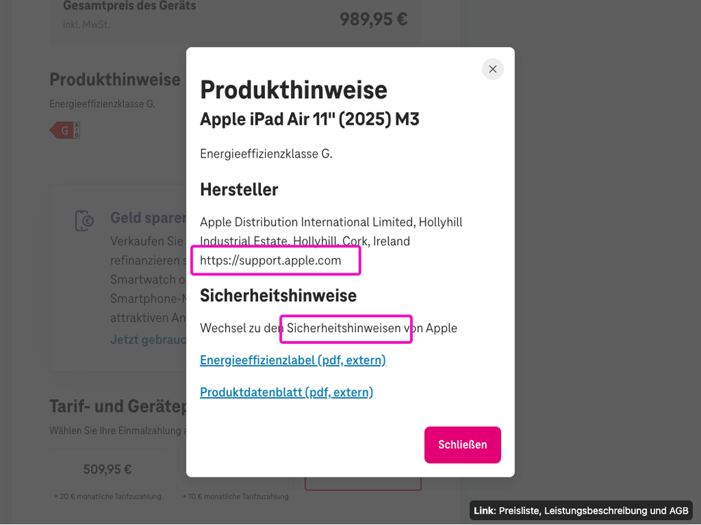Screenshot for issue: Links are indicated by color only