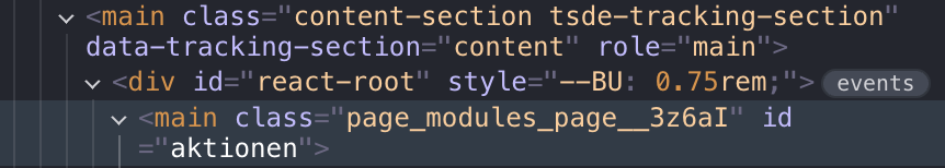 Screenshot for issue: Multiple (nested) main landmarks found