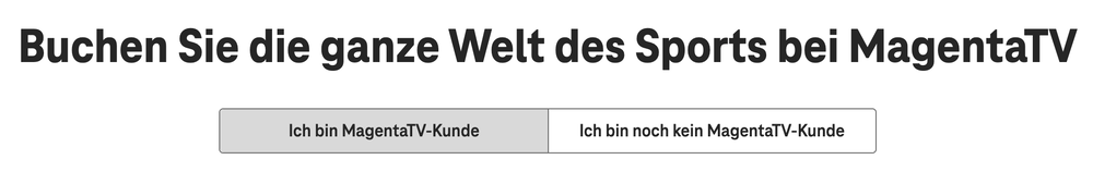 Screenshot for issue: Selection (Radio) &quot;MagentaTV-Kunde&quot; has weak contrast between selected and unselected state