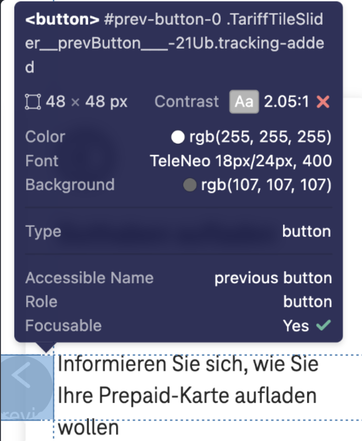 Screenshot for issue: Pagination buttons use english default label