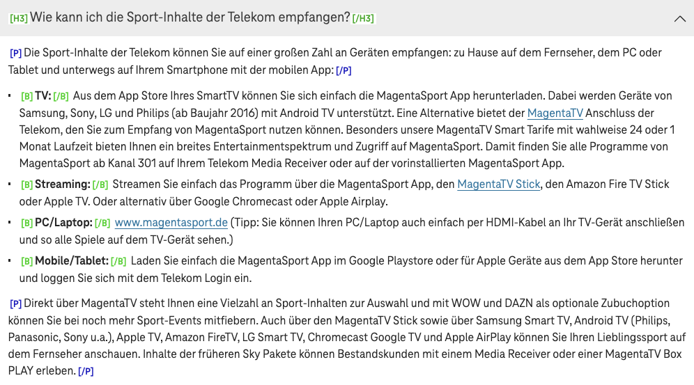 Screenshot for issue: Visual presentation of elements does not match code markup