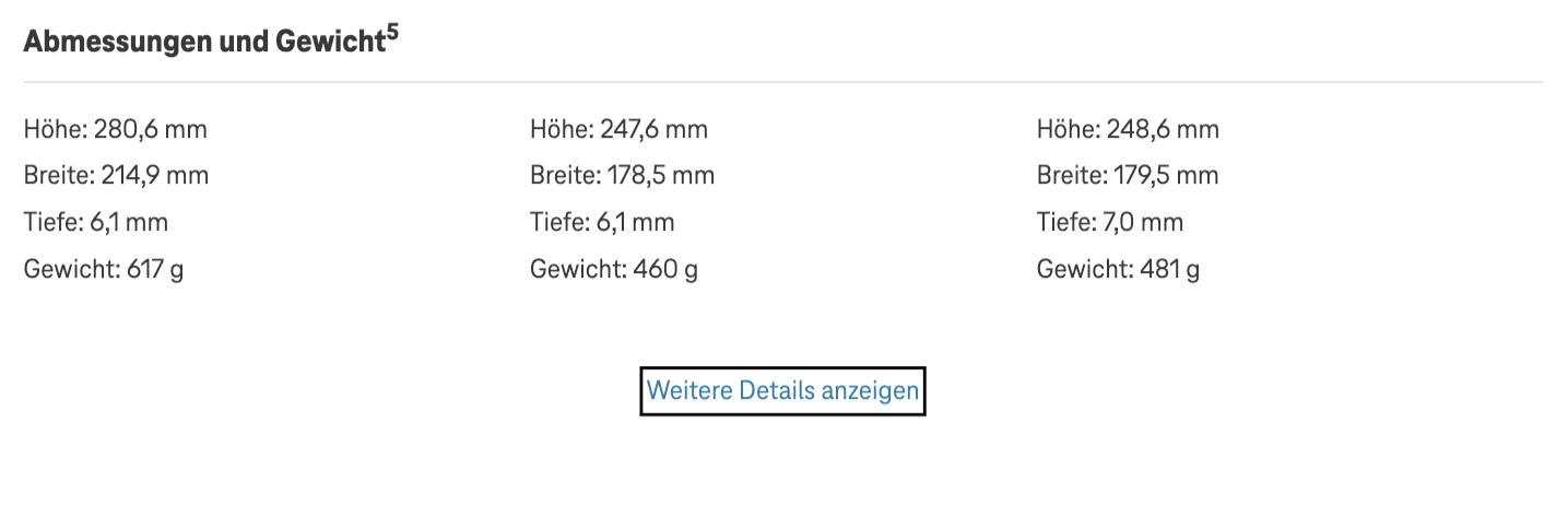 Screenshot for issue: Collapsed content not hidden from assistive technology
