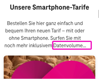 Screenshot for issue: Text content gets truncated on smaller viewports