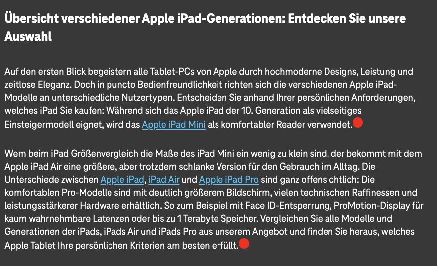 Screenshot for issue: Semantic HTML elements are used for styling or layout purposes